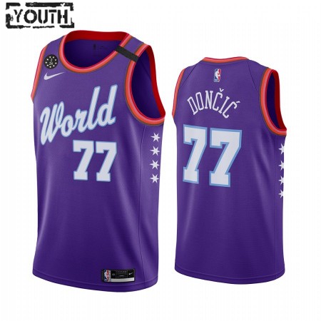Maglia NBA Dallas Mavericks Luka Doncic 77 Nike 2020 Rising Star Swingman - Bambino